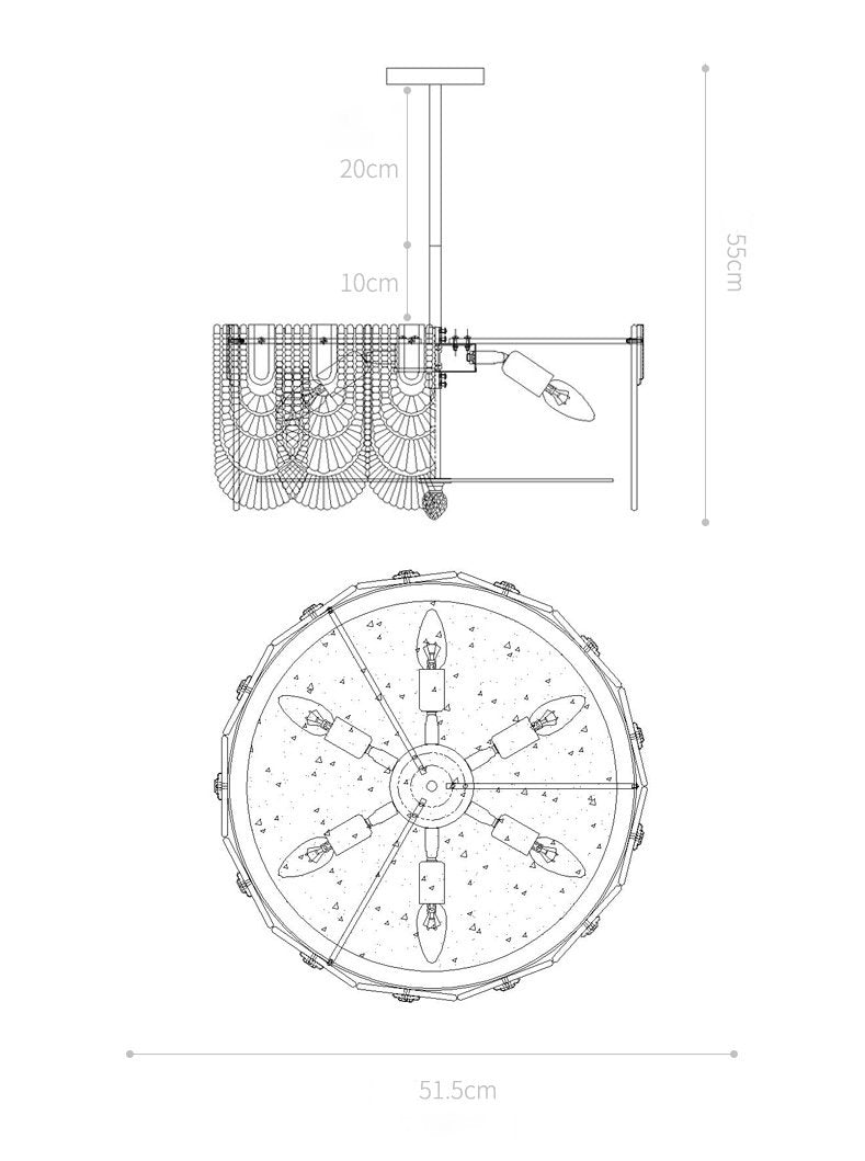 Vida Gold Court Chandelier