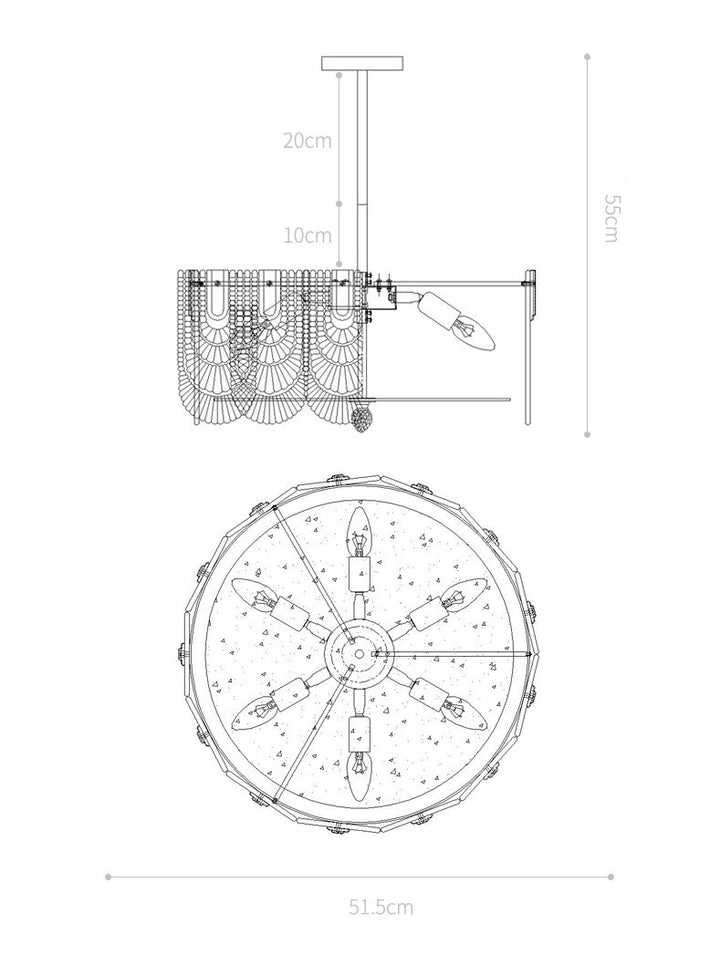 Vida Gold Court Chandelier