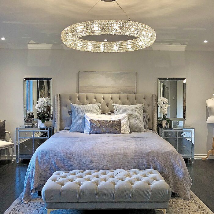 Golden Cloud Ring Crystal Chandelier