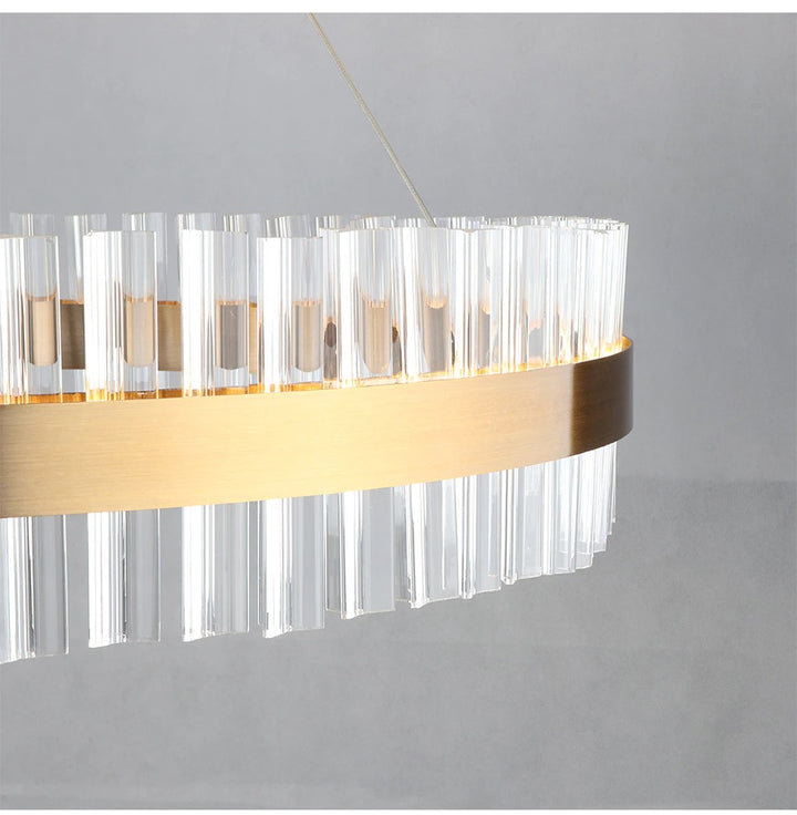 Circle Ring Luxury Crystal Flush Mount Ceiling Light Living Room