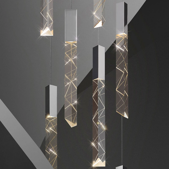 Icicle Crystal Cluster Modern Chandeliers For Foyer
