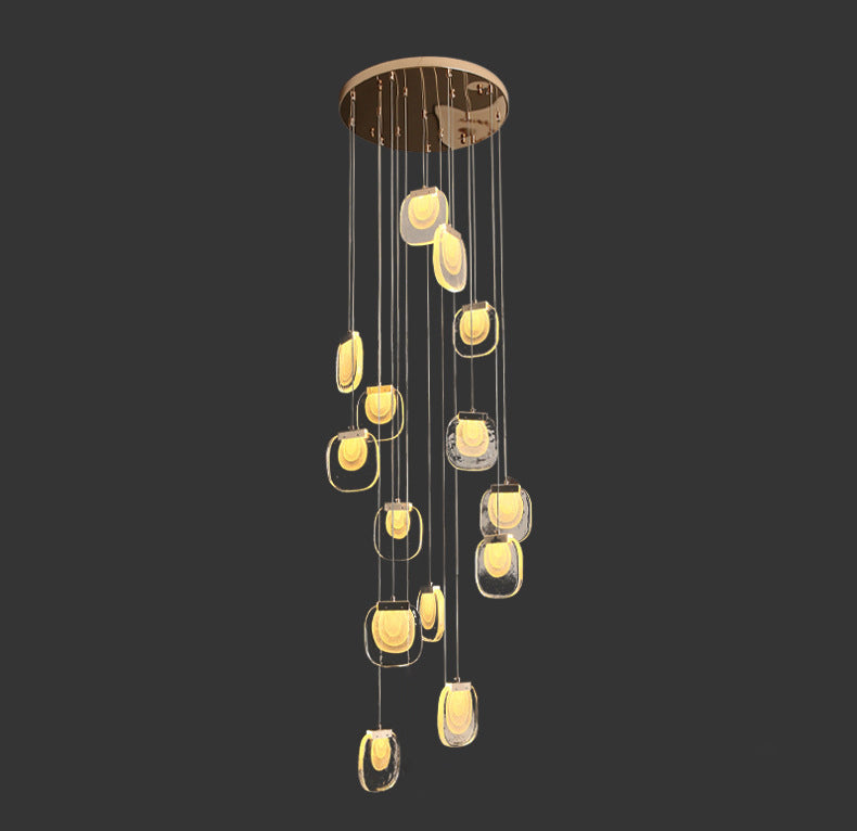 Leaf-shaped Crystal Chandelier For Larger House and High-Ceiling Building