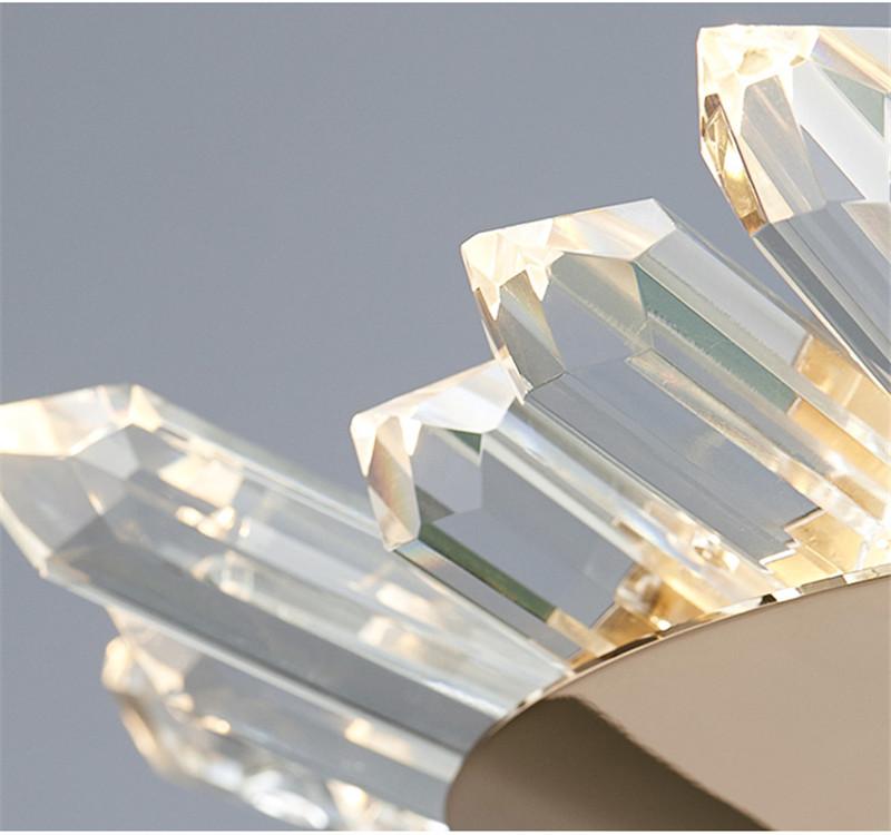 Round Crystal Polygonal Chandelier