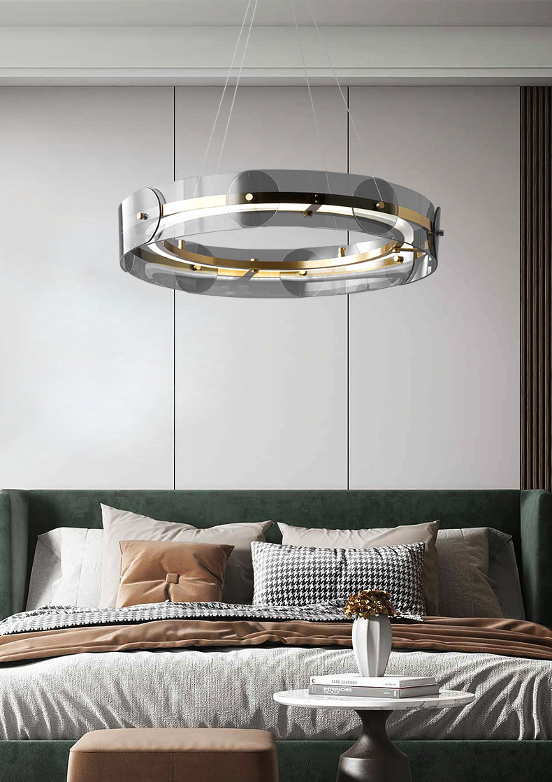Round-Bronze-and-Glass-Pendant-Light
