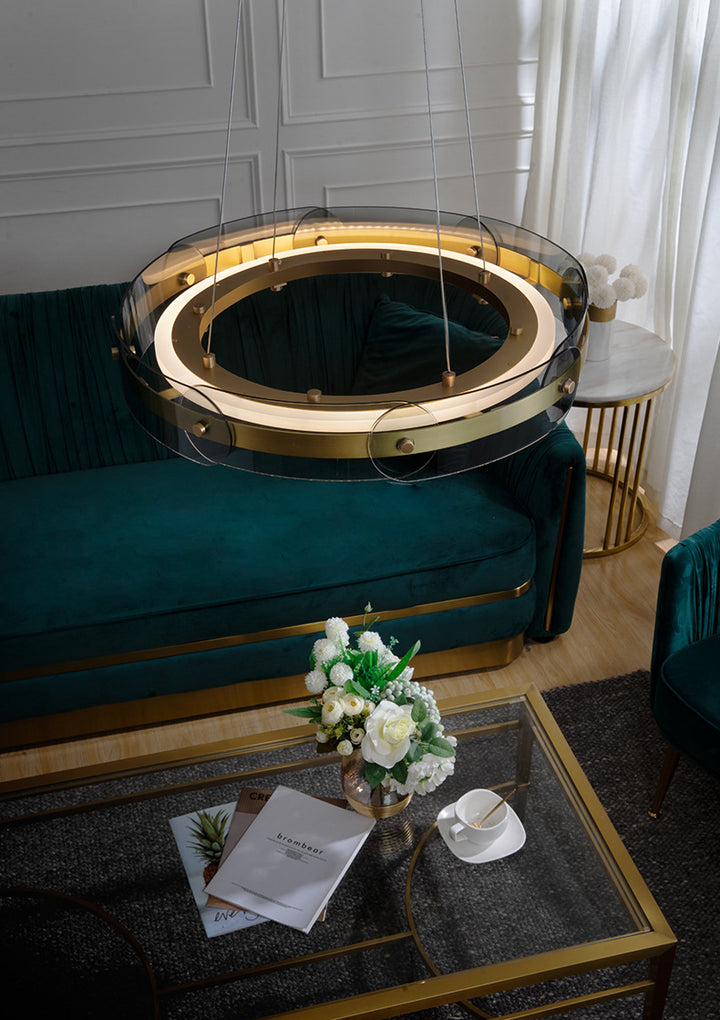 Round-Bronze-and-Glass-Pendant-Light