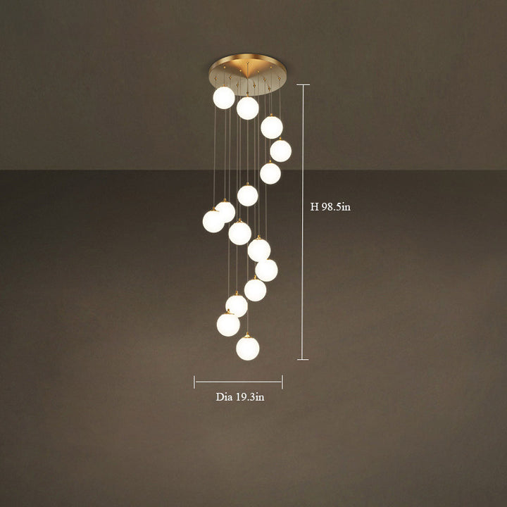 Opal Frosted Bubble Bulb Hanging Pendant Light