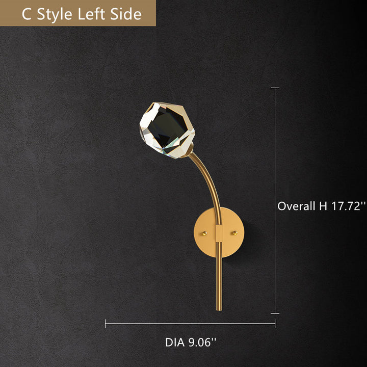 Crystal Diamond Torch Wall Sconce