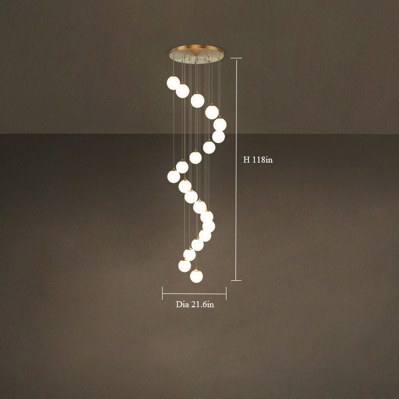 Opal Frosted Bubble Bulb Hanging Pendant Light