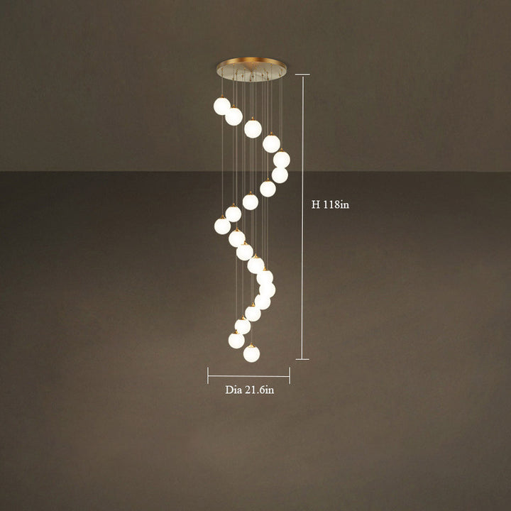 Opal Frosted Bubble Bulb Hanging Pendant Light