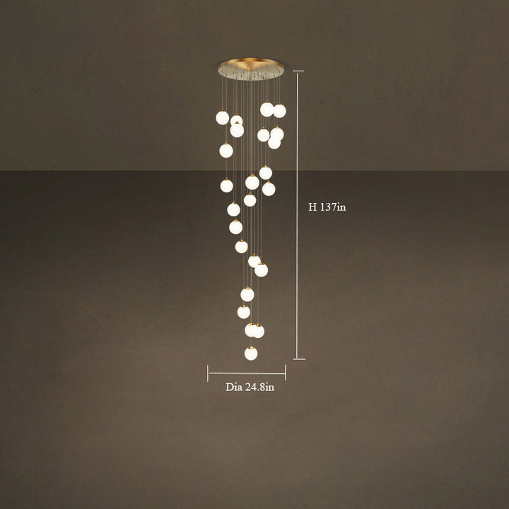 Opal Frosted Bubble Bulb Hanging Pendant Light