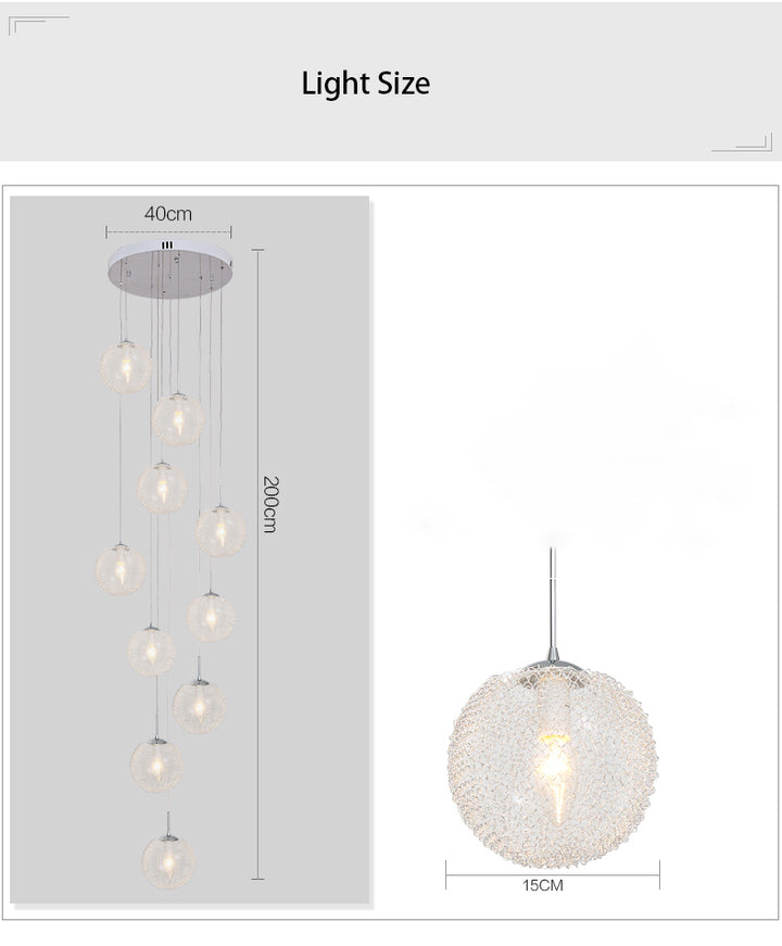 Shiny LED Chandelier Lighting size
