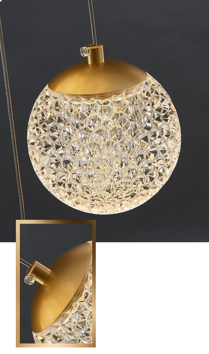 Large Sparkling Led Globes Chandelier For Floating Stair and Lobby Decor