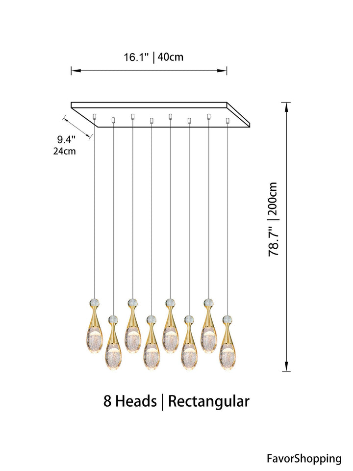 Raindrop Crown Jellyfish Crystal Chandelier for 2 Story Foyer and Hotel Lobby