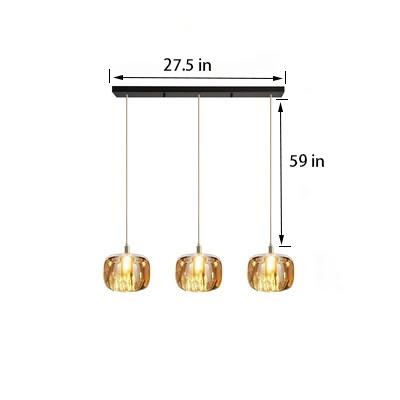 Handgeformte Bernstein-Pendelleuchte in Kugelform – Design für Familienzimmer