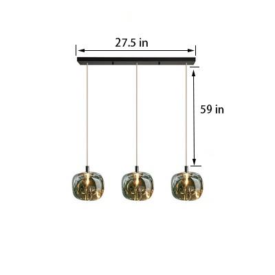 Handgeformte Bernstein-Pendelleuchte in Kugelform – Design für Familienzimmer