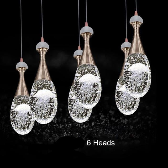 Raindrop Crown Jellyfish Crystal Chandelier for 2 Story Foyer and Hotel Lobby