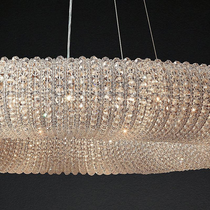Golden Cloud Ring Crystal Chandelier