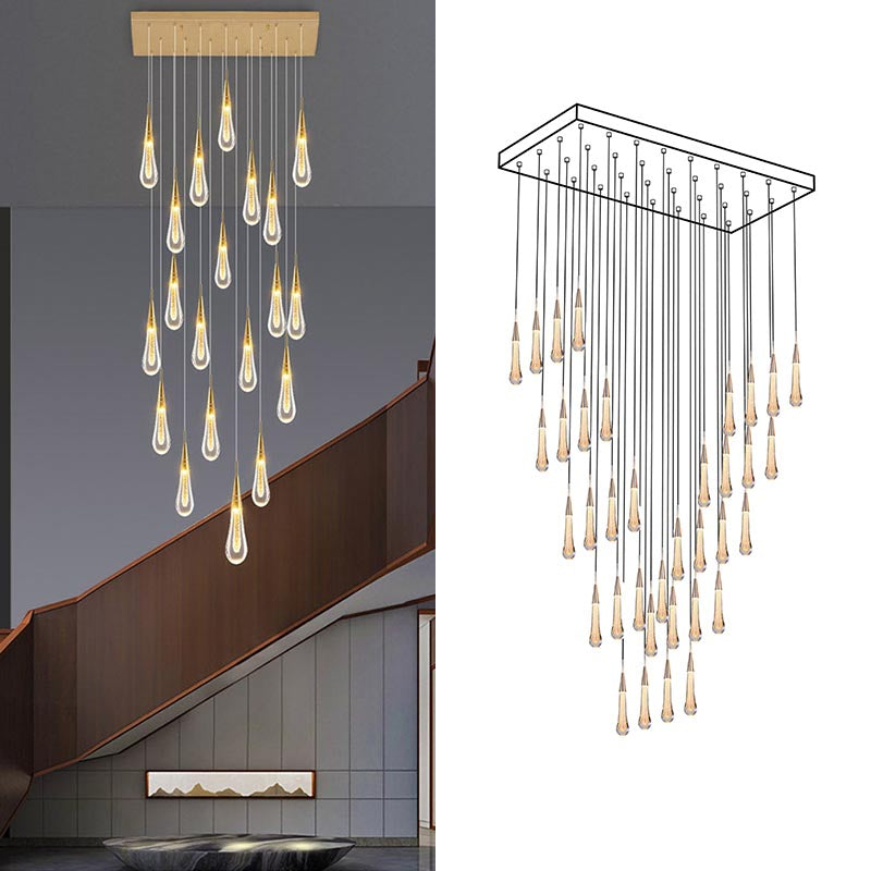 modern gold crystal raindrop chandeliers for sale