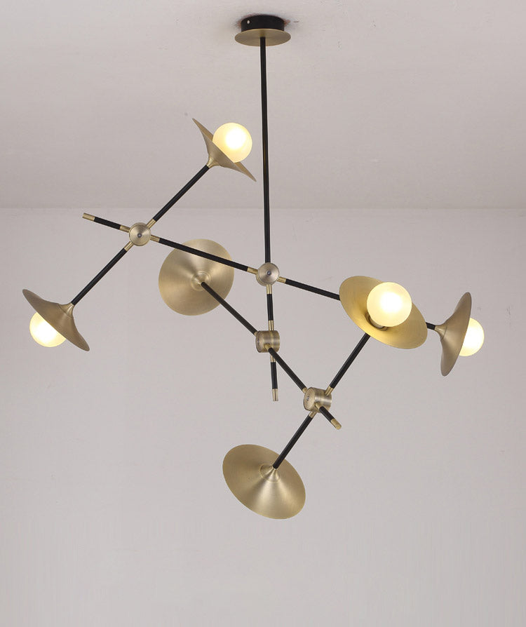 Ultra Modern Gold Sputnik Dining Room Chandelier