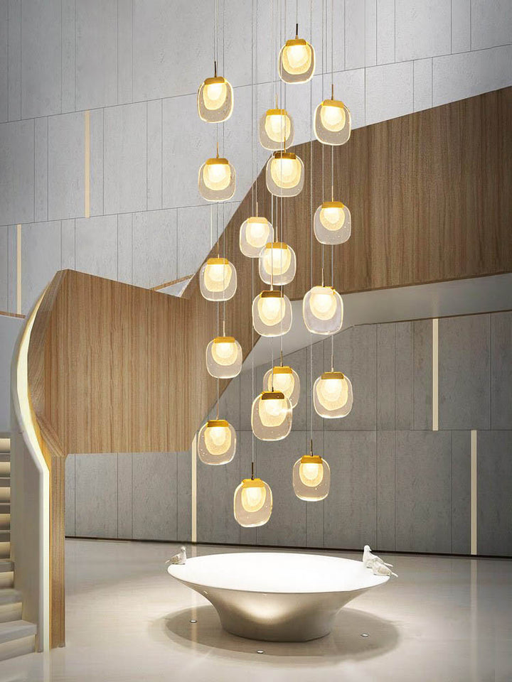 Leaf-shaped Crystal Chandelier For Larger House and High-Ceiling Building
