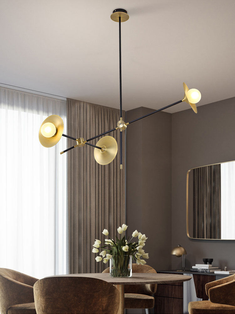 Ultra Modern Gold Sputnik Dining Room Chandelier