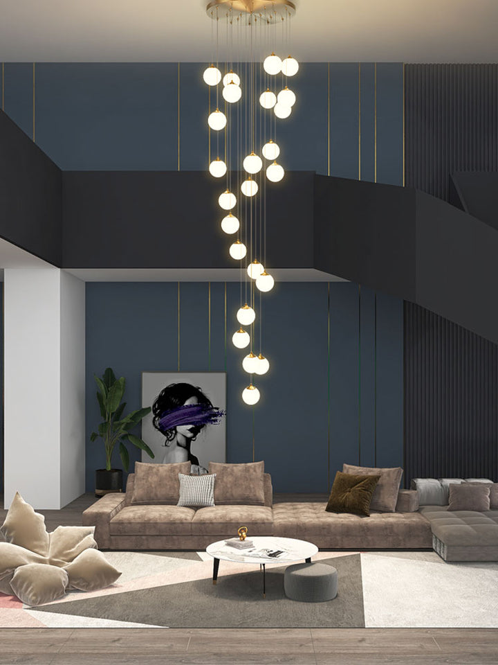 Opal Frosted Bubble Bulb Hanging Pendant Light