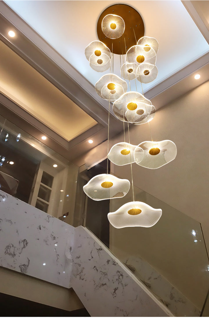 Floating Castle Raindrop LED Daisy Foyer Pendant Light - Grand Interior Decoration