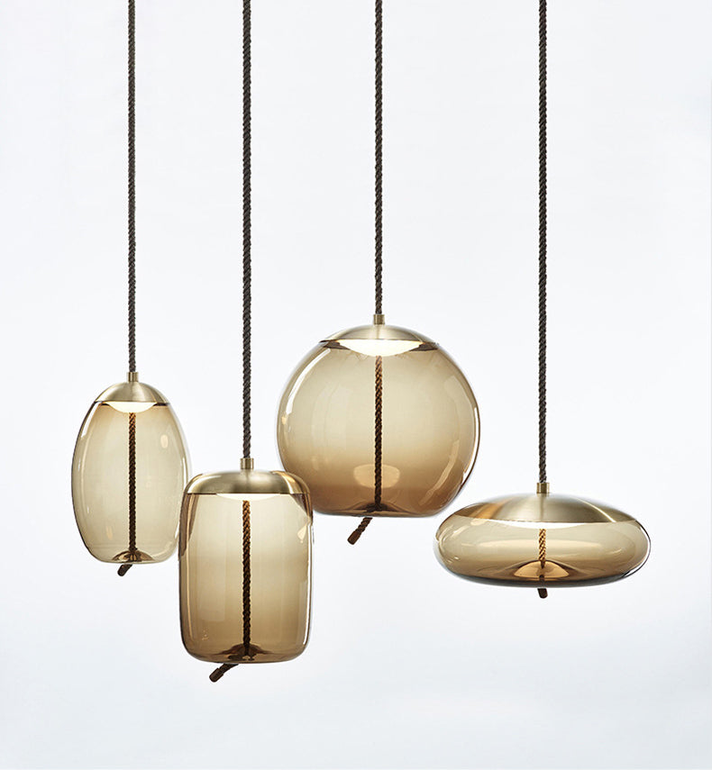 Lily Curve Glass Lamps