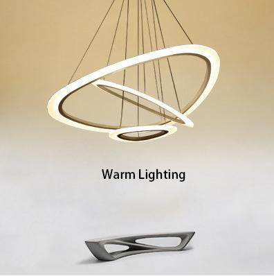 Gold LED Ring Chandelier - Aeyee LED Hanging Light Round Ceiling Penda –  aeyee