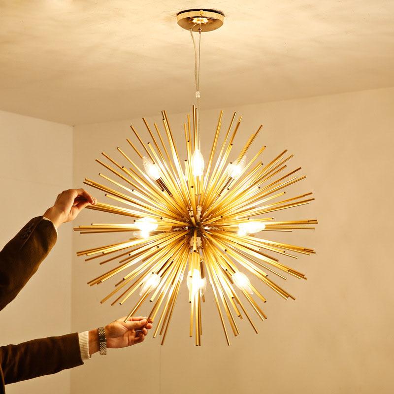 Nordic Postmodern 18 Lights Led Art Chandelier Creative Dandelion