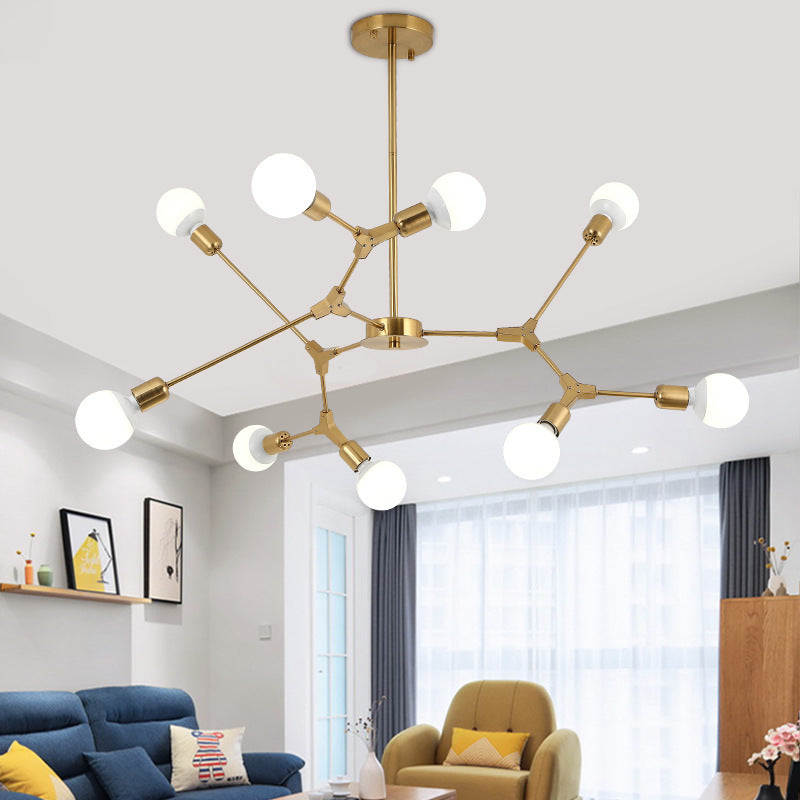 Modern Rotatable Molecule Chandelier