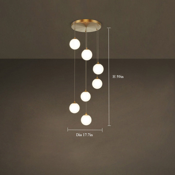 Opal Frosted Bubble Bulb Hanging Pendant Light
