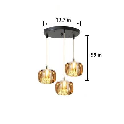 Подвесной светильник Sphere Amber ручной формовки - дизайн семейной комнаты